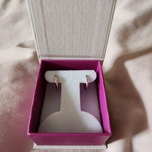 Art & Molly White Gold Hoop Earrings